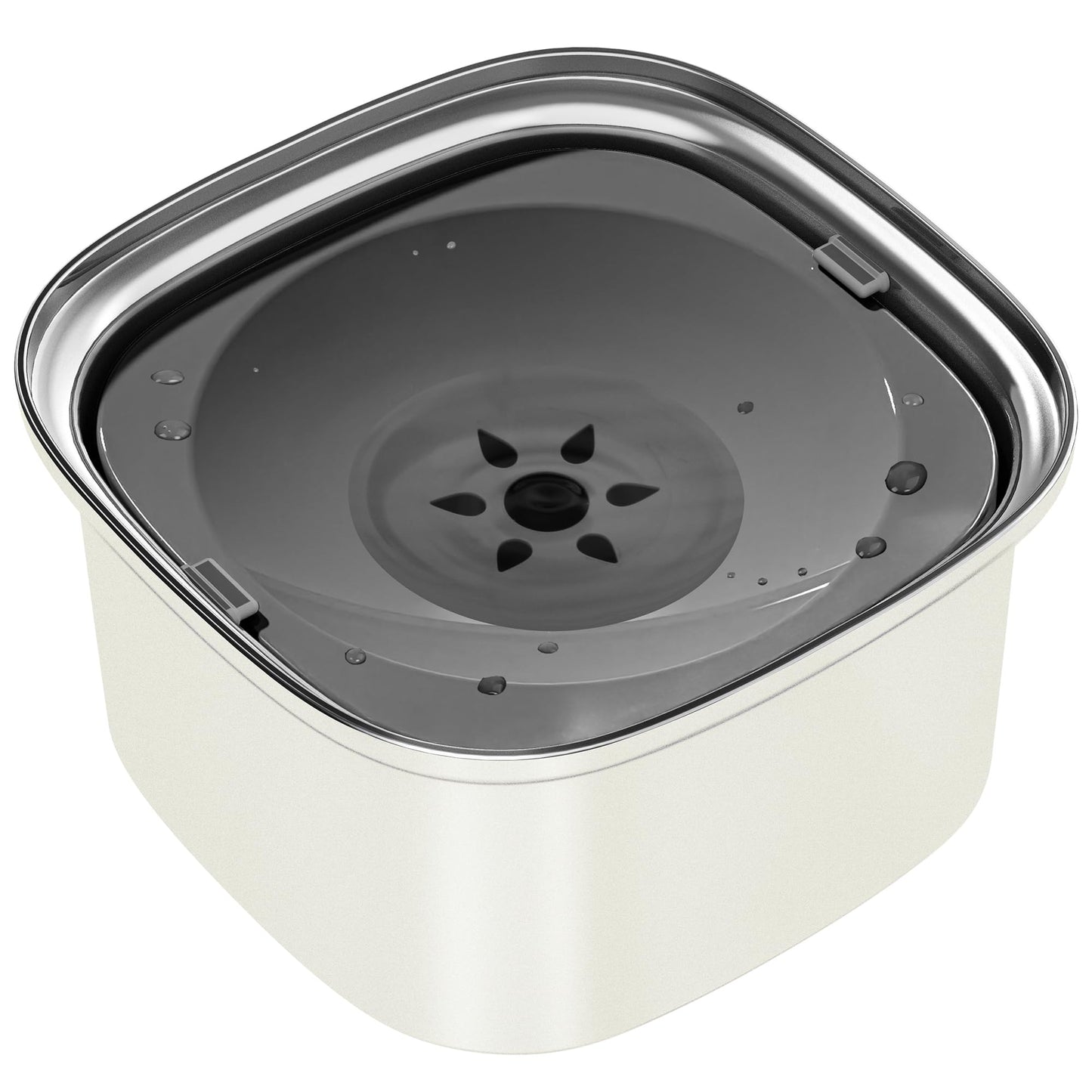 UPSKY 3L Dog Water Bowl 101oz Stainless Steel Dog Bowl No Spill Large Capacity Dog Food Water Bowl Slow Water Feeder, Spill Proof Pet Water Dispenser Vehicle Carried Travel Water Bowl