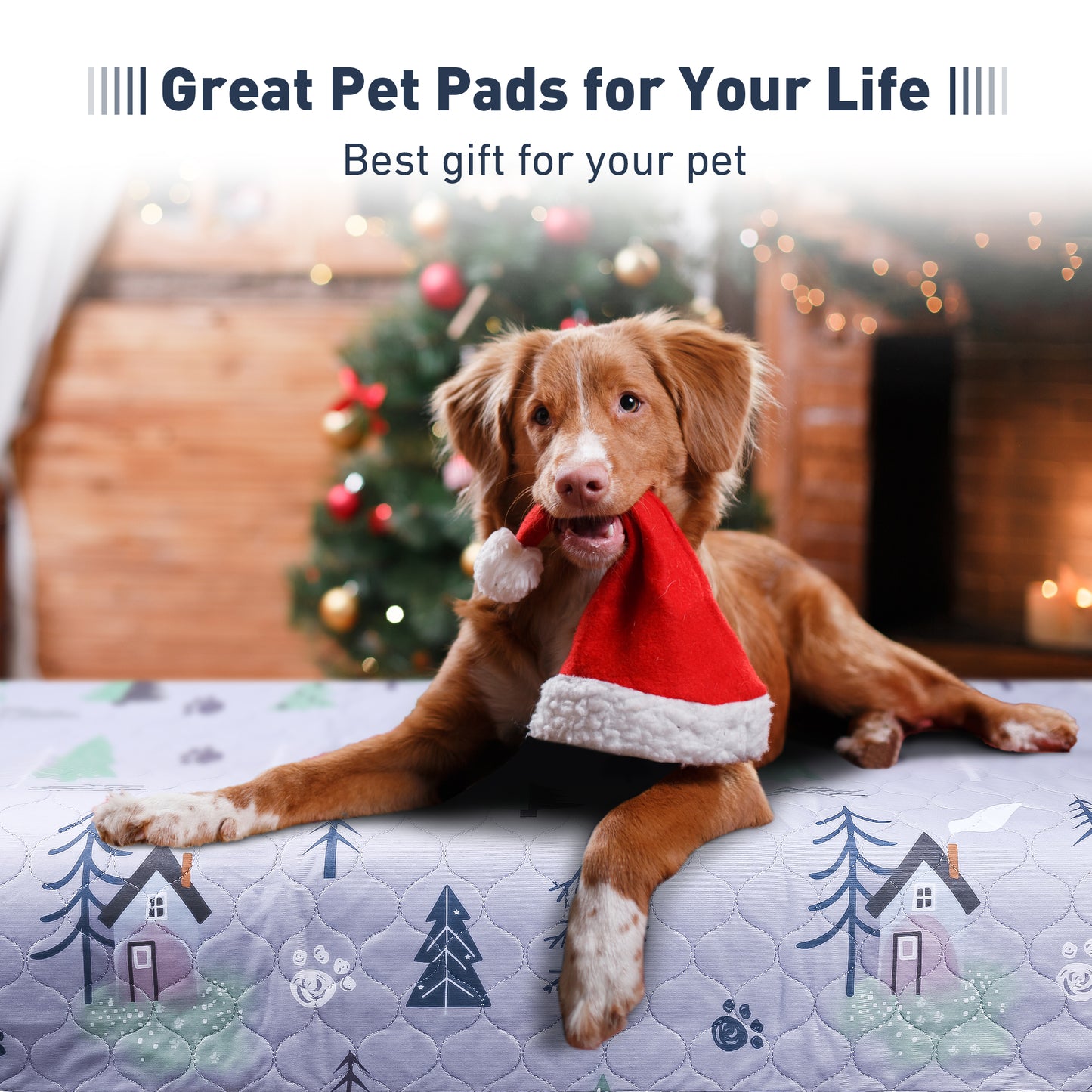 UPSKY Washable Super Absorbent Waterproof Leakproof Anti-Slip Dog Pee Pads, 2 count, Grey, 18 × 24-in