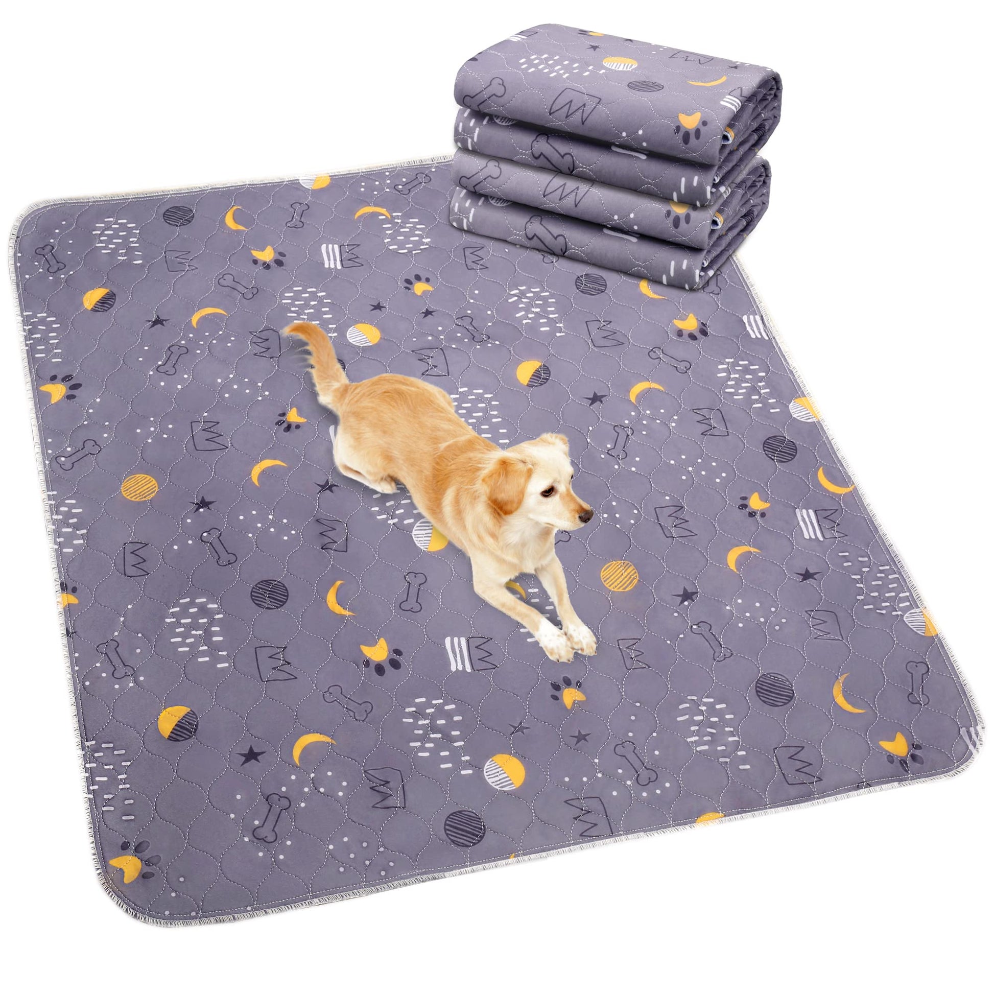 UPSKY Washable Pee Pads for Dogs 1 Pack 72” x 72” Reusable Puppy Pads Waterproof Pet Training Pads, Non-Slip Dog Mats Fast Absorbent Whelping Pads for Playpen, Potty, Crate, Bed