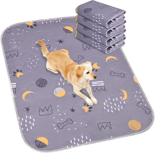 UPSKY Washable Pee Pads for Dogs 4 Pack 18” x 24” Reusable Puppy Pads Waterproof Pet Training Pads, Non-Slip Dog Mats Fast Absorbent Whelping Pads for Playpen, Potty, Crate, Bed