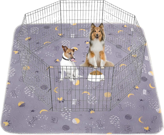 UPSKY Washable Pee Pads for Dogs 2 Pack 48” x 60” Reusable Puppy Pads Waterproof Pet Training Pads, Non-Slip Dog Mats Fast Absorbent Whelping Pads for Playpen, Potty, Crate, Bed