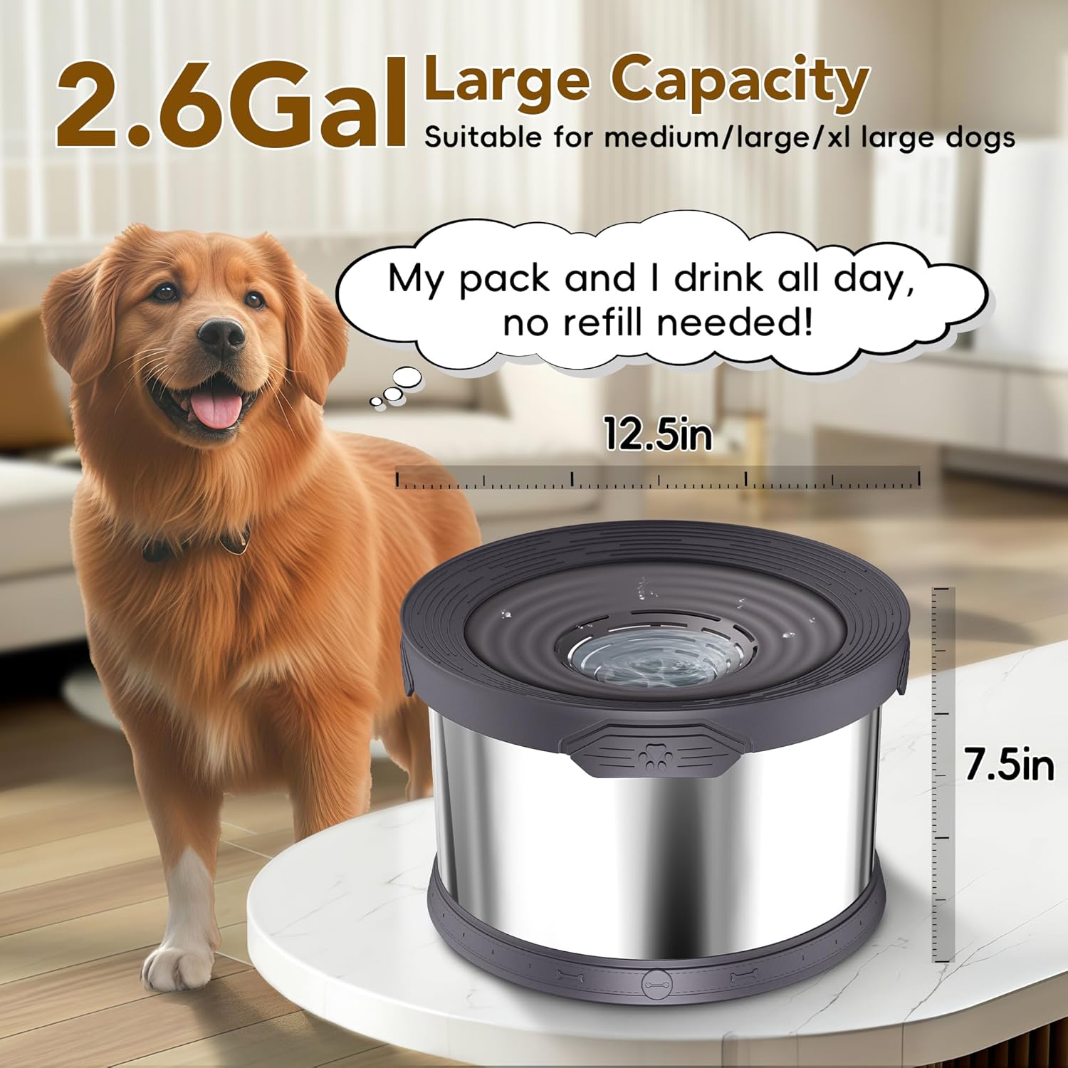 UPSKY Spill-Proof Dog Bowl & Pooper Scooper Bundle Set