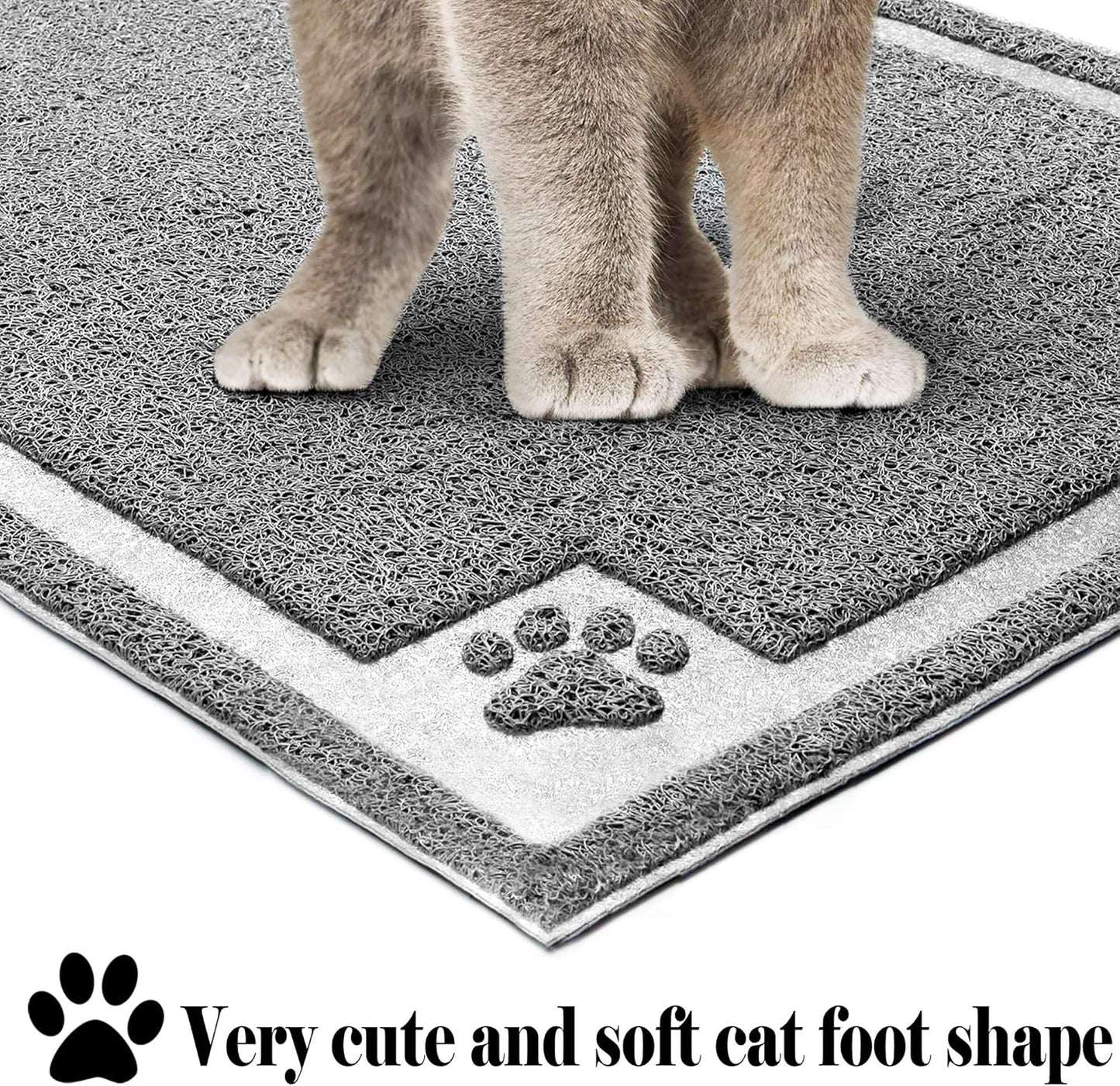 UPSKY Large Cat Litter Mat Trapper 35"×23" Traps Litter from Box and Paws Scatter Control for Litter Box Soft on Sensitive Kitty Paws Easy to Clean